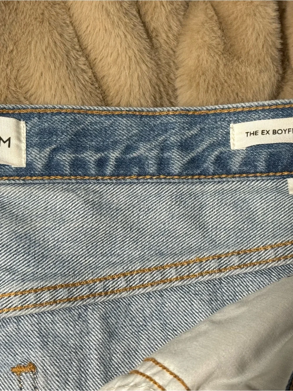 Denim Forum Ex Boyfriend High-Rise Distressed Jean Shorts- light blue - Picture 3 of 6